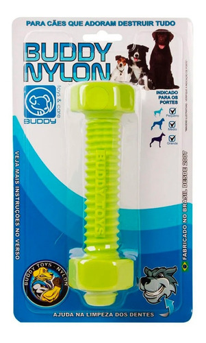Imagem 1 de 8 de Brinquedo Pet Mordedor Resistente Nylon Parafuso Buddy Toys