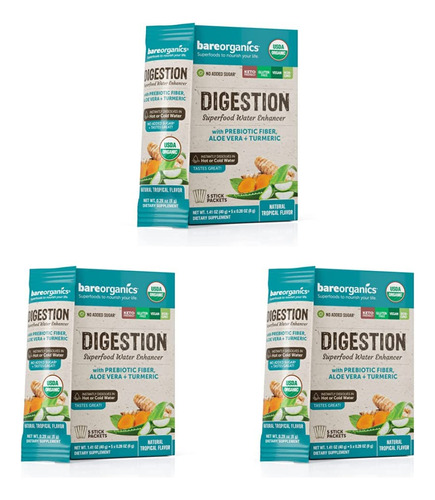 Bareorganics Digestion Superfood - Mezcla De Bebida Para La 