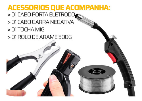 Máquina De Solda Inversora Mig 160a Sem Gás 3 Em 1 Tig Lift Eletrodo Easymig Start 220v Com Máscara De Solda Automática