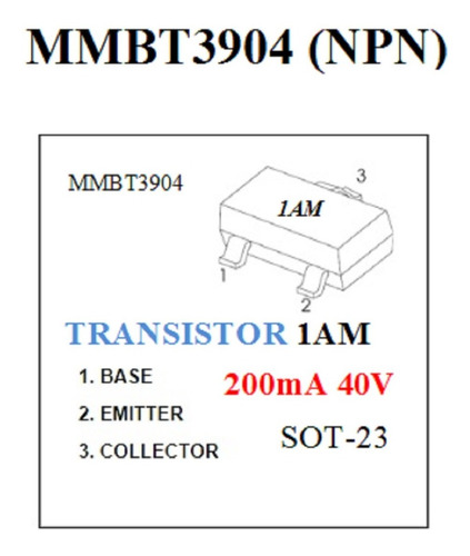 1am 1a *4 Mmbt3904 3904 Transistor Smd Npn 200ma 40v To23 Gp