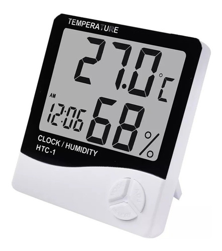 Termômetro Higrômetro Relógio Digital Parede E Mesa