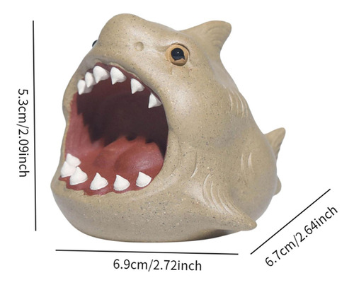 Estatua De Tiburón, Adorno Para Mascotas De Té, Colección