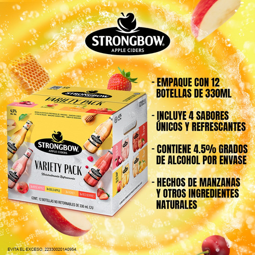 Sidra Strongbow Variety Pack 12 Botellas De 330ml