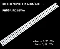 Comprar Kit Barramento Led Compativel Philco Ph55a17dsgwa Ph55a17 Para Versao 4 Barras De 13 Leds + 1 Barra De 14 Leds Verificar Versao Antes Da Compra