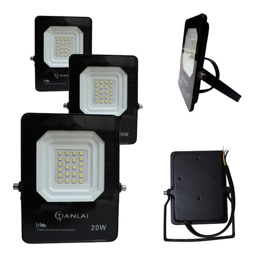 Paquete Reflector Led 30w Ilumina 300w Ip66 5 Piezas C8s