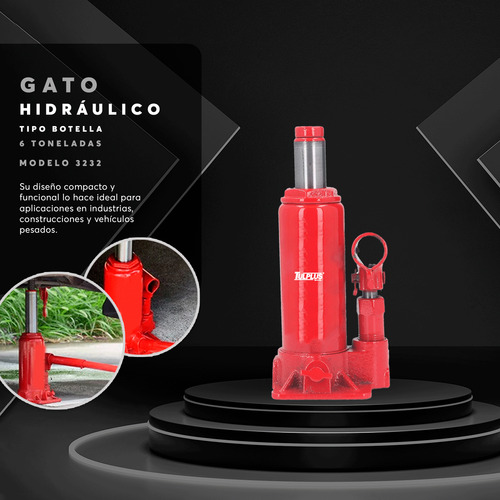 Gato Hidráulico Tipo Botella 6 Ton Altura 19-38 Cm Adir 3232
