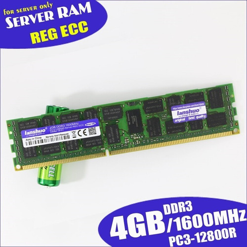 Imagem 1 de 2 de Memória Ram Lanshuo Color Verde 8gb 1600mhz 2x4gb Reg Ecc
