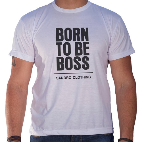 Camiseta Masculina Sandro Clothing Born To Be Boss Branca