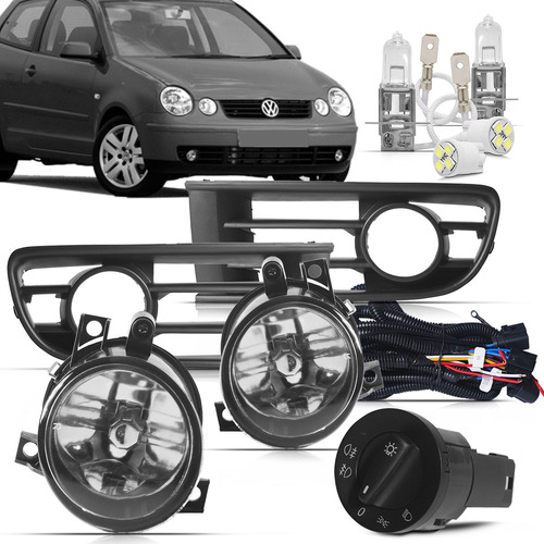 Kit Farol De Milha Polo 2003 2004 2005 2006 Bt Mod Original