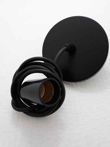 Kit 4 Fios Pendente 4m Soquete Liso E27 Cabo Pp Preto Lustre