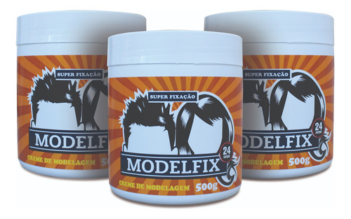 Creme Modelador Modelfix - Super Fixação! 500g Com 3un