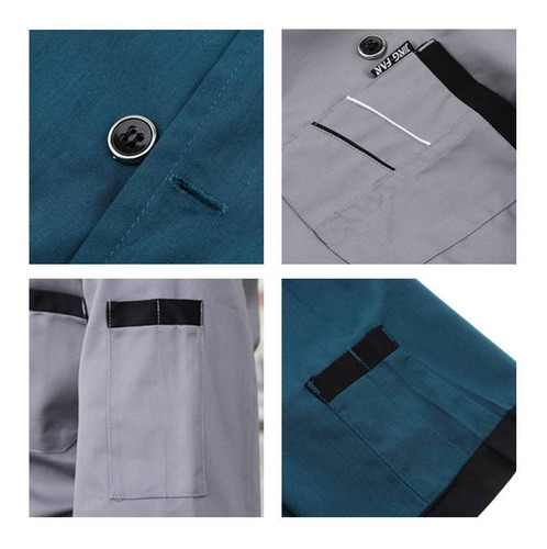 Imagen 6 de 12 de 2 Piezas De Uniforme De Chef De La Industria, Abrigo De