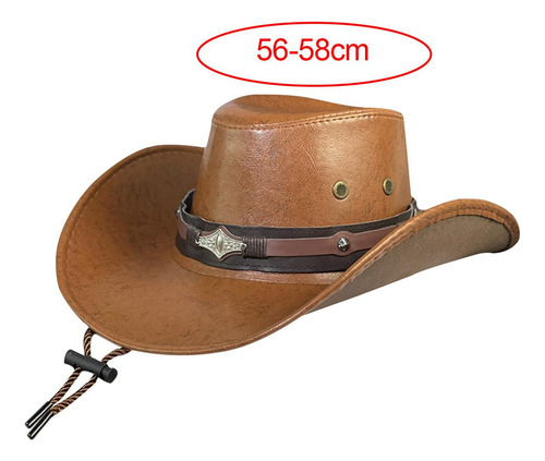 Sombrero De Vaquero Con Correa Ajustable Para La Barbilla,