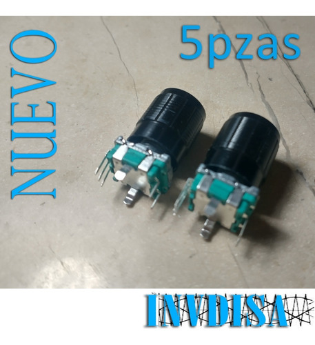 5pzas Potenciometro Digital Encoder 20ppr Con Swtich 15mm (Usado)