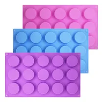 Comprar Molde Silicon 15 Círculos Velas Jabones Resina Repostería