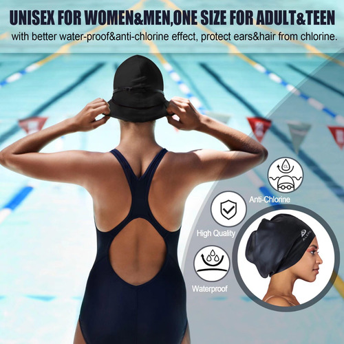 Alepo Gorro De Natación Extra Grande Para Mujeres Y Hombres,