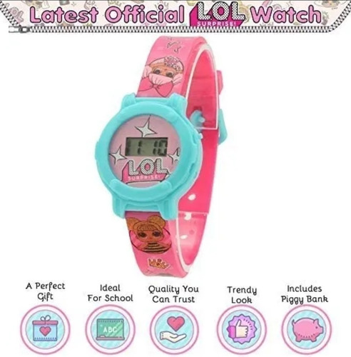 Reloj Niños + Alcancía Lol-frozen-toy Story 4 Licencia Orig.