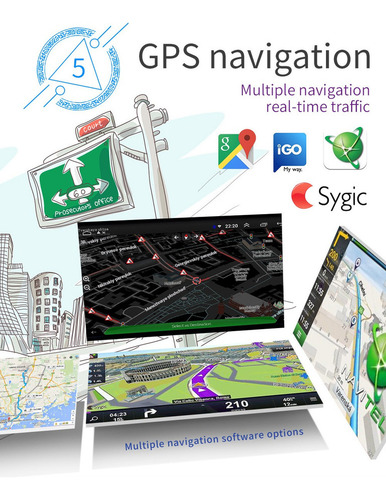 5.13 7 Pulgadas Android Coche Estéreo Gps Retráctil Solo Din
