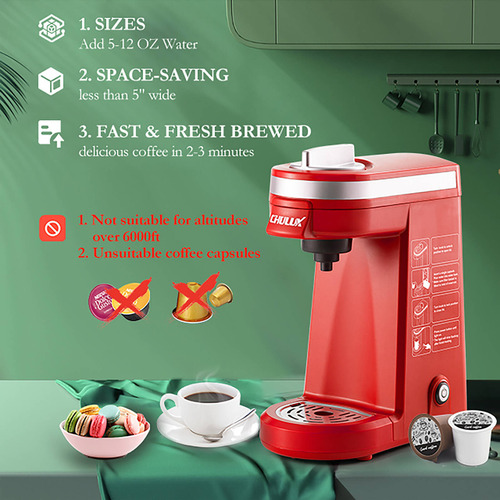 Cafetera Cápsula Elétrica Chulux Compacta 800w Roja