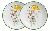 Comprar Jg 2 Prato Sobremesa Jardim Campestre 21cm Cerâmica Alleanza