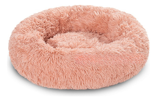 Cama Cucha Suave Moises Para Perros Gatos Mascotas 60 Cm Color Rosa Diseño Circular