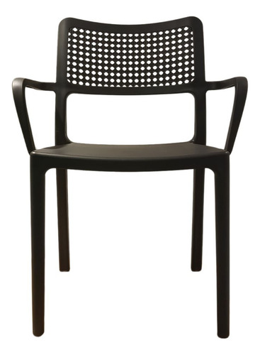 Silla De Comedor Sicilia Flia Hdc Group X4 Unidades Estructura De La Silla Negro Diseño De La Tela Polipropileno