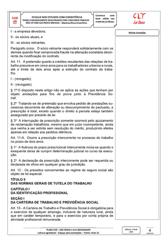 Flash Jud - Lei Seca - Clt Concurso Público E Oab