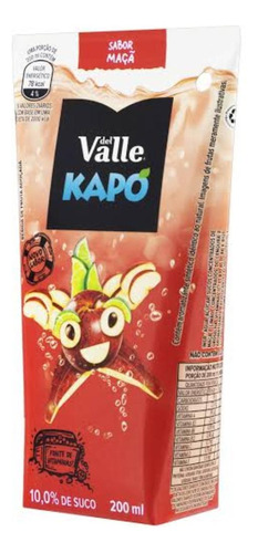 Suco Del Valle Kapo Sabor Maça 200ml - Kit Com 18