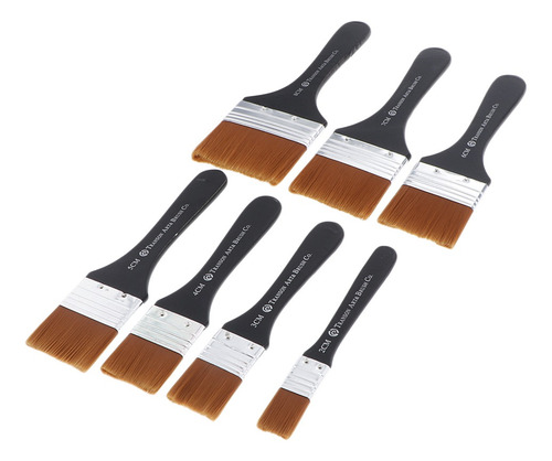 Imagen 3 de 10 de 7pcs Nylon Pintura Pincel Para Acrílico Óleo Pared Acuarel