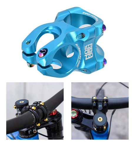 Manillar Ligero De Bicicleta De Montaña Vástago Corto Azul