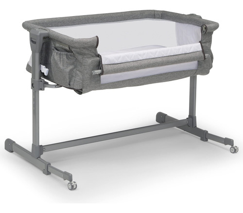 Cuna Portátil Para Bebé Con Malla Transpirable Gris