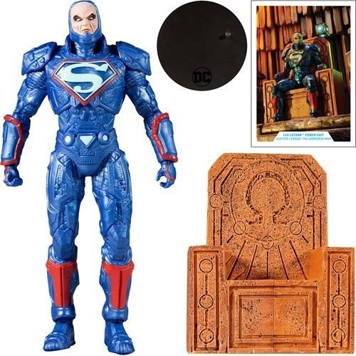 Lex Luthor Blue Power Suit Y Trono Dc Multiverse Mcfarlane