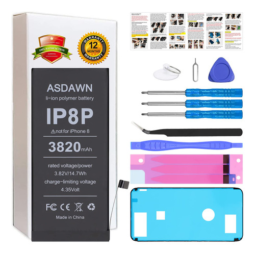 Bateria Asdawn 3820 Mah Para iPhone 8 Plus No Reemplazo +
