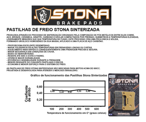 Pastilha De Freio Tras Stona Sinter Royal Enf Himalayan 411