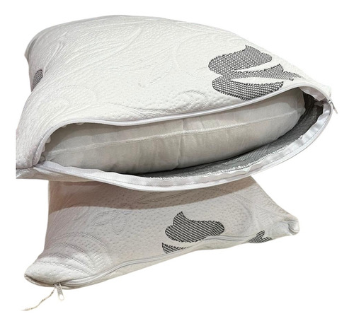 2 Almohadas Firmes Hoteleras Con Cierre Tela Super Suave Variable