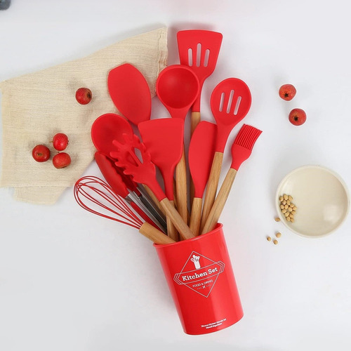 Juego De 12 Utensilios De Cocina De Silicona