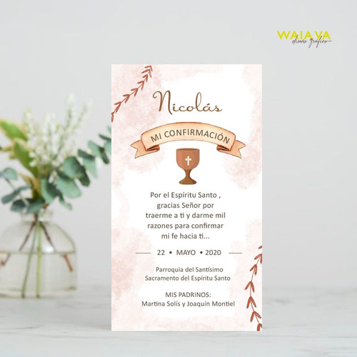 Imagen 1 de 3 de Estampitas Primera Comunión Tarjetas Estampas Nenes X 4u