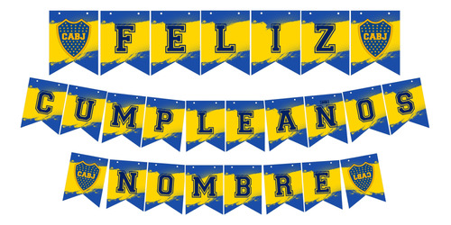 Kit Imprimible Banderín Boca Juniors