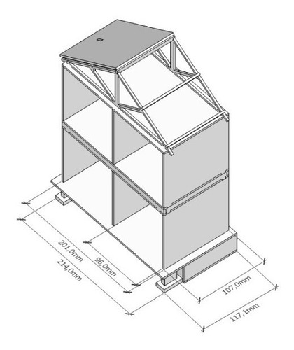 Maquete Casa Sobrado Em Corte 1:25