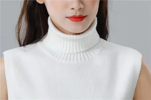 Women High Collar Scarf Decoration, Sweater