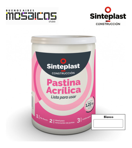 Sinteplast Pastina Acrilica Blanca 1.25 Kg