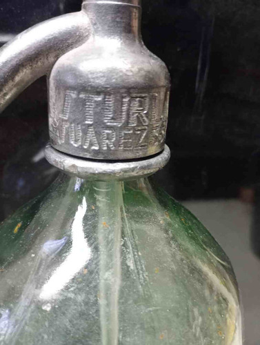 Sifón De Soda Cabeza De Plomo,letras En Relieve Cabeza De Plomo (Usado)