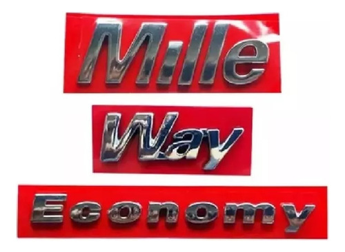 Kit Emblemas Fiat Uno Mille Way Economy 