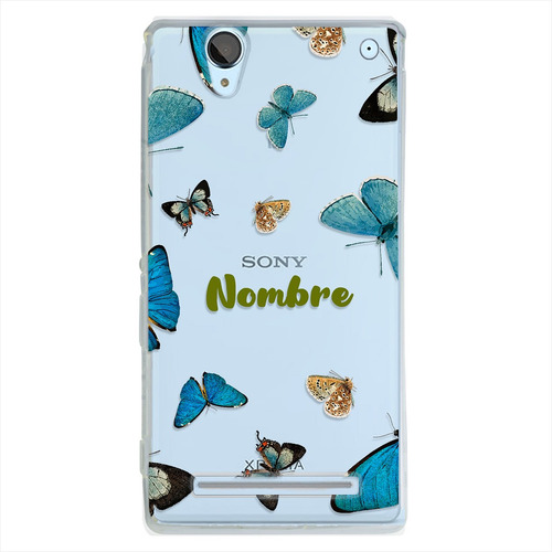 Funda Para Sony Xperia Mariposas Personalizada Con Nombres