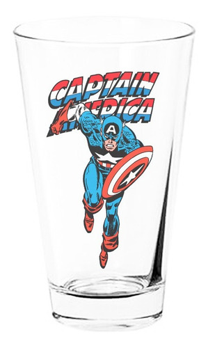 Vaso De Vidrio - Capitán America Retro