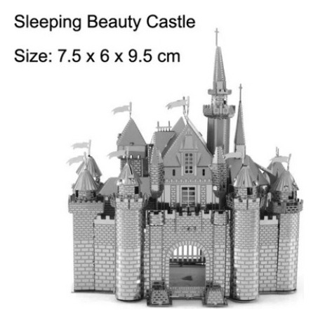 Castillo De La Bella Durmiente Rompecabezas 3d De Metal (Usado)
