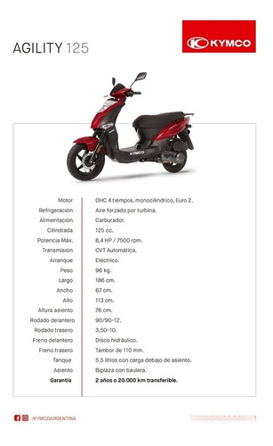 Kymco Agility 125 Scooter Consultar Contado! Motos Terry