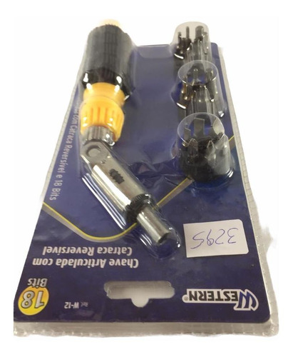 Imagem 6 de 7 de Chave Articulada Com Catraca Reversível Kit C/ 18 Bits K3295