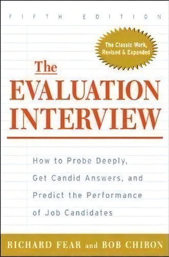 The Evaluation Interview, De Richard A. Fear. Editorial Mcgraw Hill Education Europe, Tapa Dura En Inglés