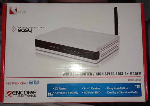 Módem router con wifi Encore ENDSL-4R5G blanco